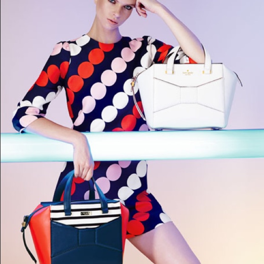 Kate spade polka dot satin sheath dress size 10